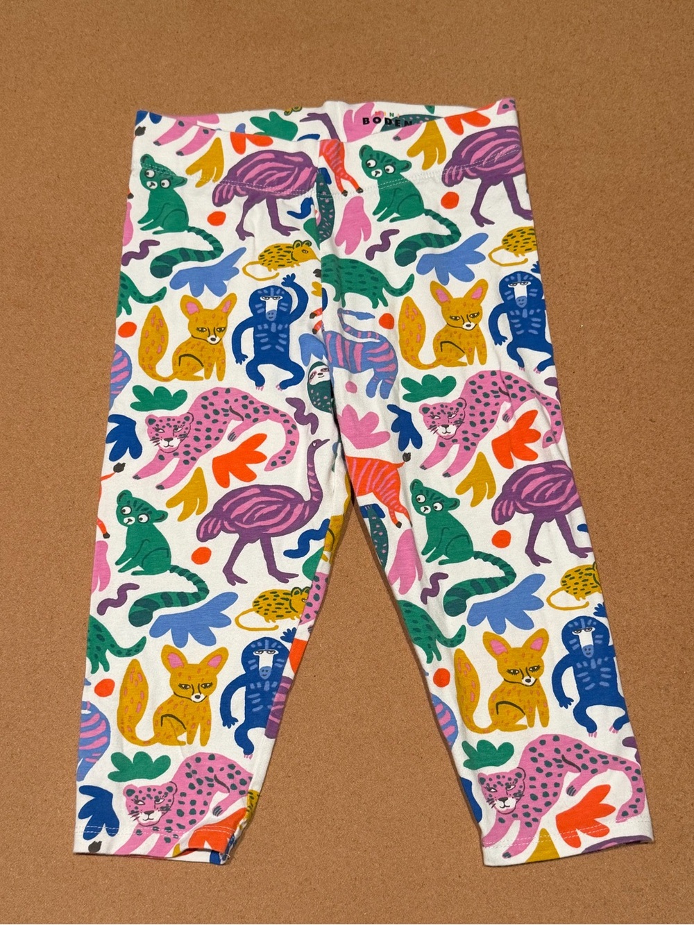 Mini Boden Safari Friends Cropped Leggings